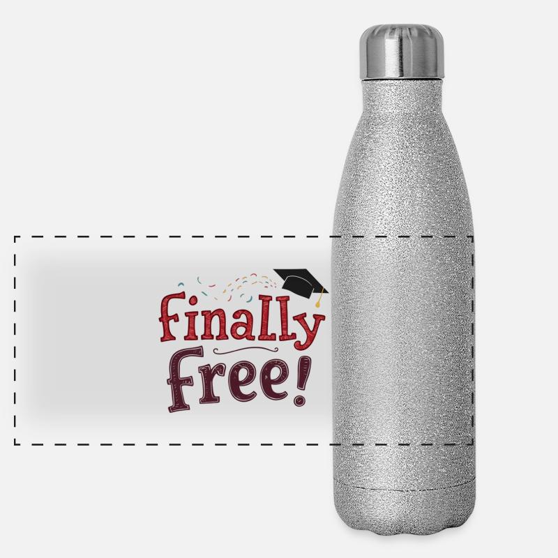 Enfin libre ! Gourde isotherme panoramique pailletée 500 ml
