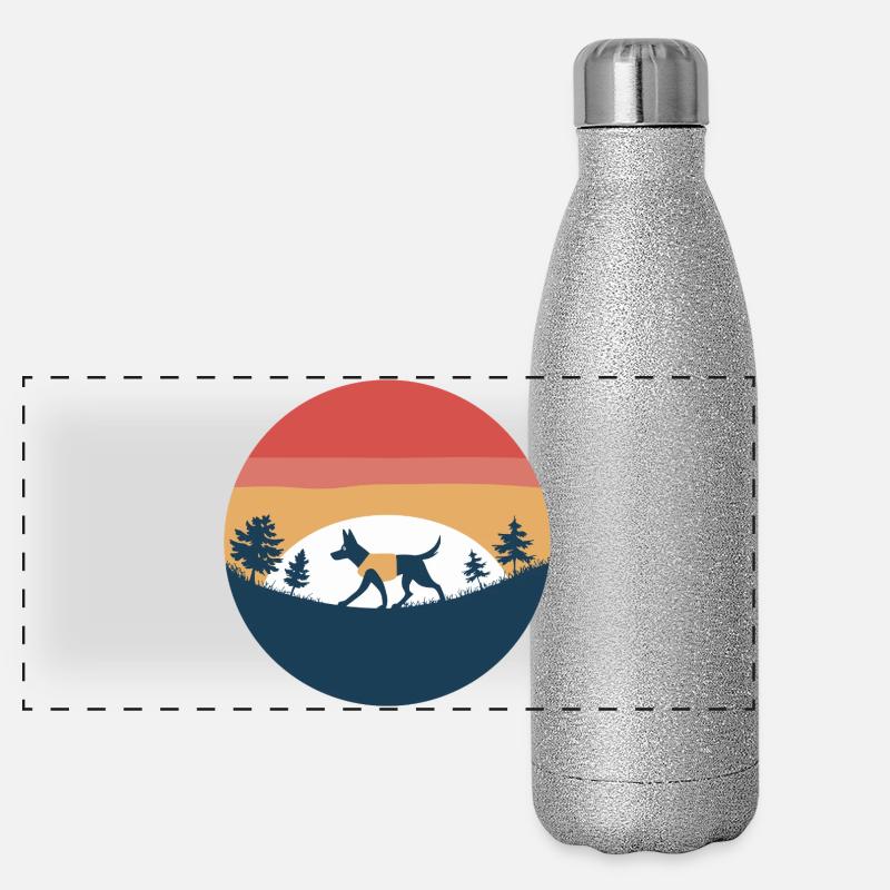 Chien Randonneur Gourde isotherme panoramique pailletée 500 ml