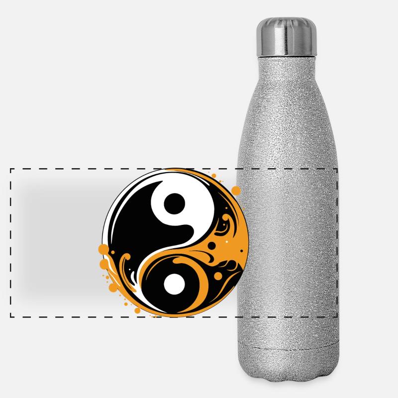 YIN ET YANG Gourde isotherme panoramique pailletée 500 ml