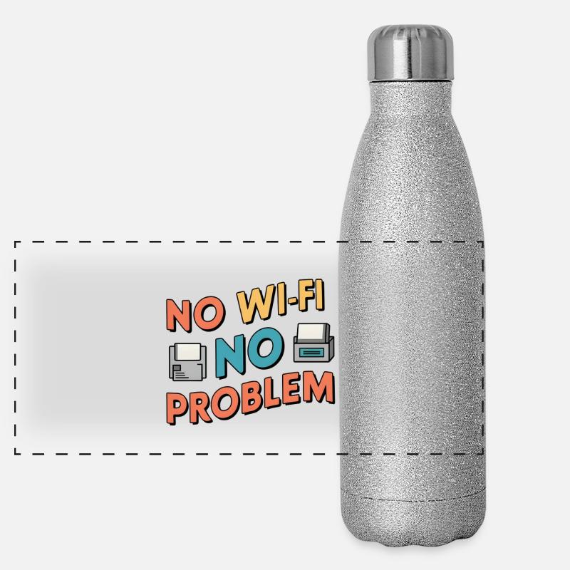 Pas de Wi-Fi, pas de problème Gourde isotherme panoramique pailletée 500 ml
