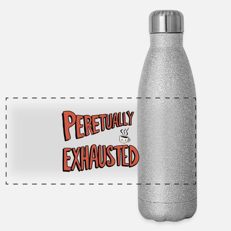 Perpetually Exhausted Panoramic Glitter Thermal Bottle 500 ml