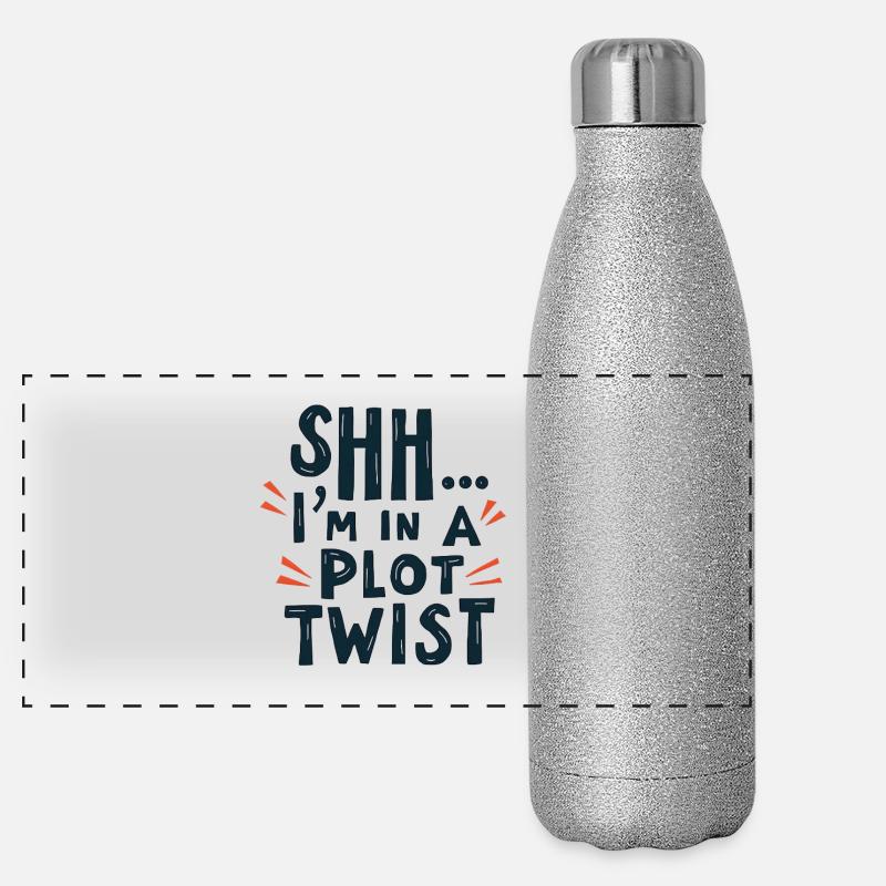 Shhh... I'm in a Plot Twist Panorama Glitzer Isolierflasche 500 ml