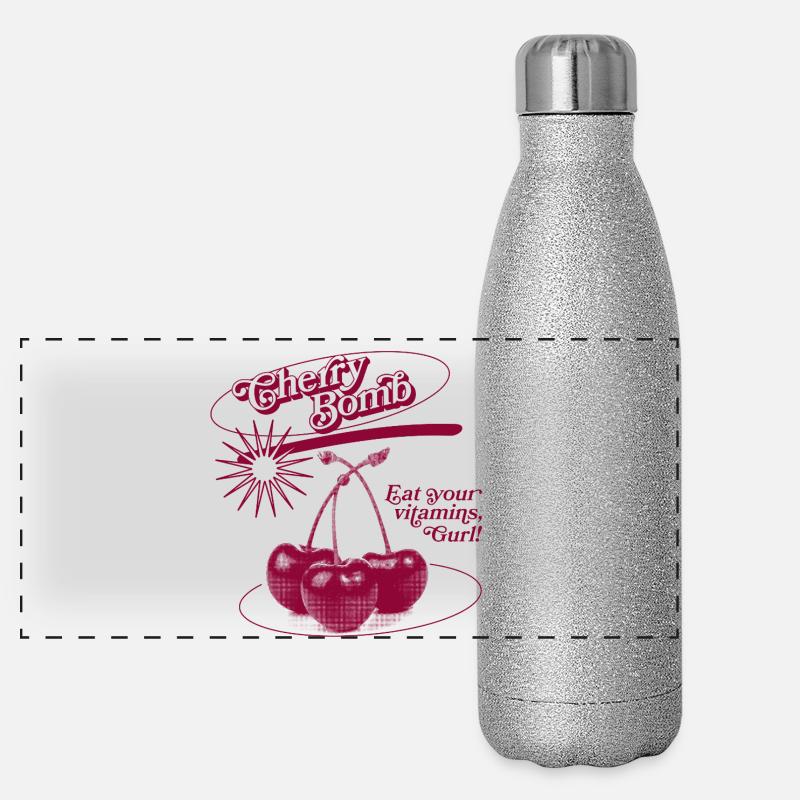 Cherry Bomb Explosion Panorama Glitzer Isolierflasche 500 ml