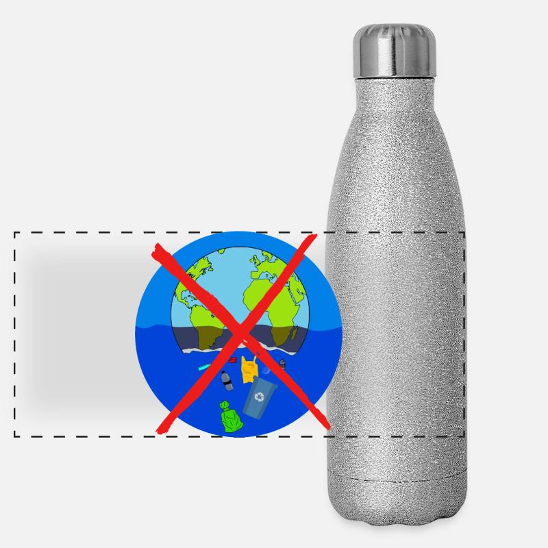 Planète terre Gourde isotherme panoramique pailletée 500 ml