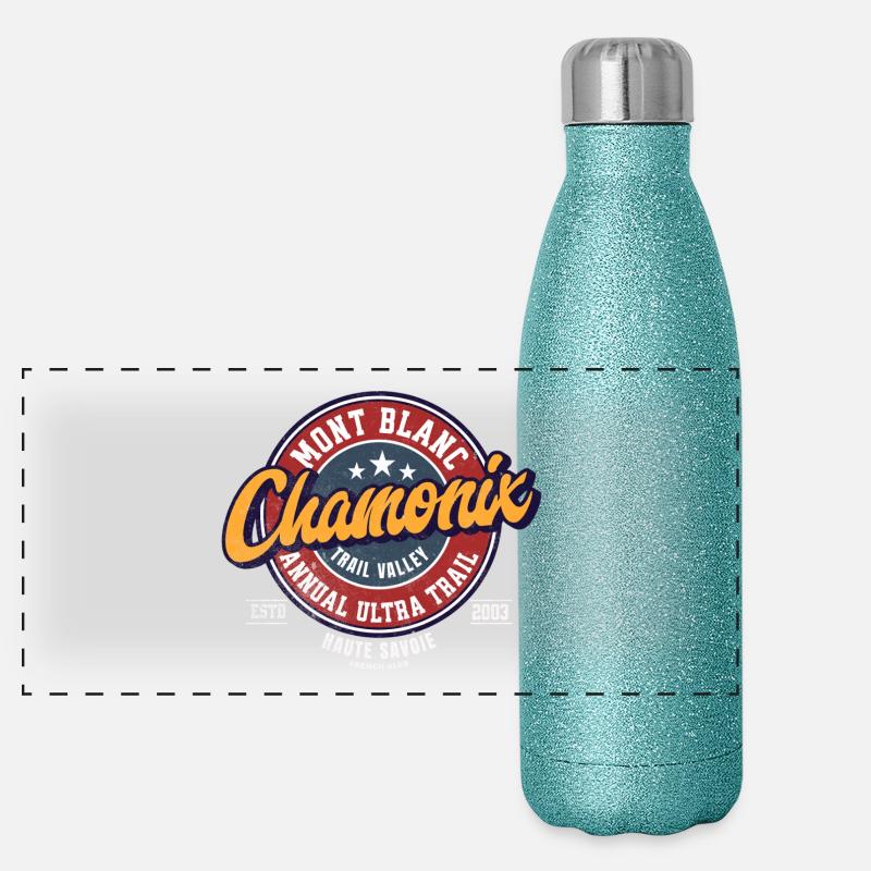 Mont Blanc Ultra Trail Chamonix Trail Patch Panoramic Glitter Thermal Bottle 500 ml