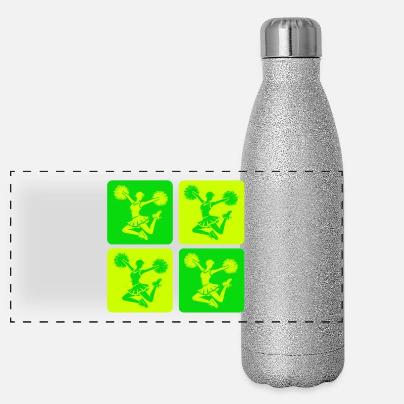 Conception de pom-pom girl Gourde isotherme panoramique pailletée 500 ml