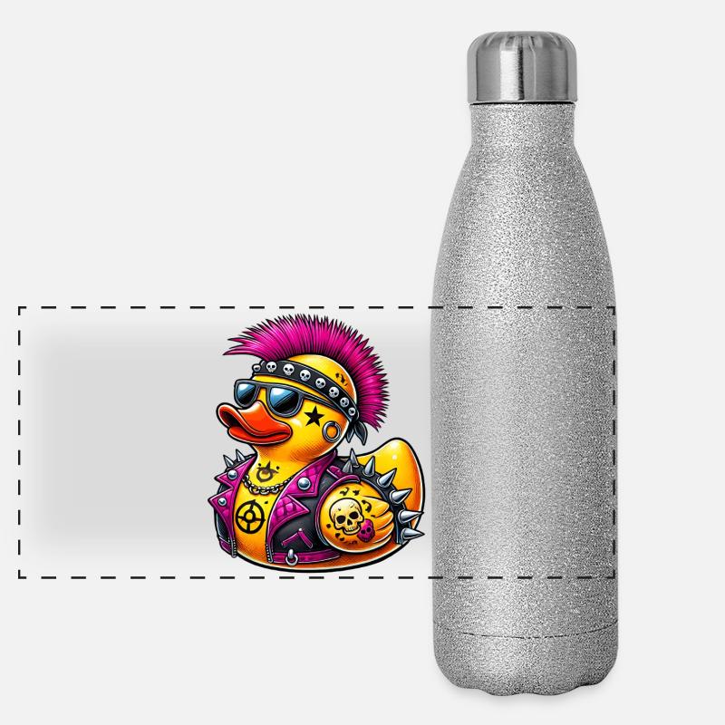 Punk Gummiente Panorama Glitzer Isolierflasche 500 ml