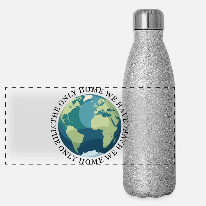 Das einzige Zuhause das wir haben ! Panorama Glitzer Isolierflasche 500 ml