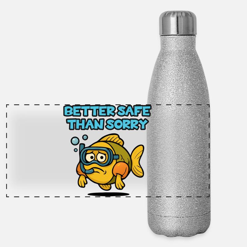 Safe diving fish Panoramic Glitter Thermal Bottle 500 ml