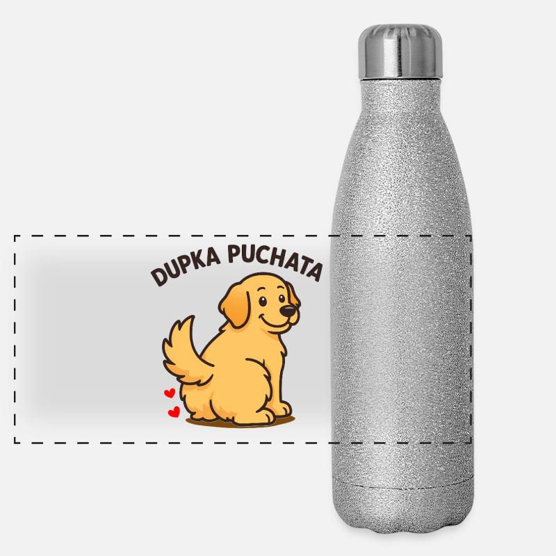 FLUFFY - chien mignon Gourde isotherme panoramique pailletée 500 ml