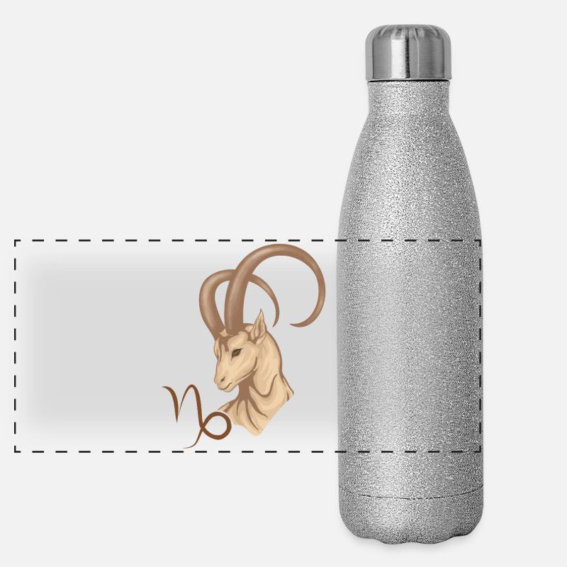 Sternzeichen Steinbock Panorama Glitzer Isolierflasche 500 ml