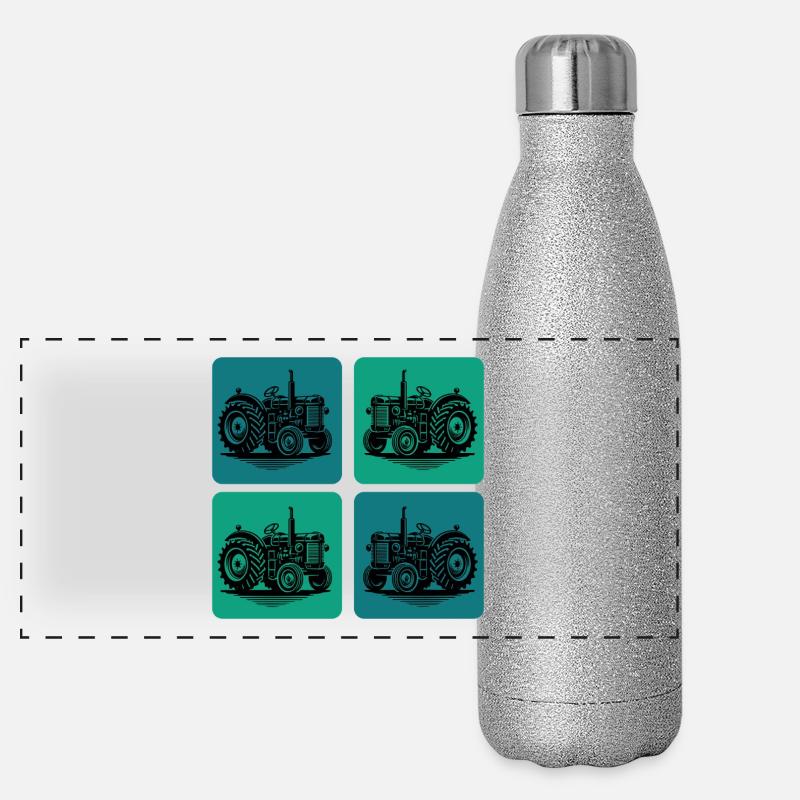 Conception du tracteur Gourde isotherme panoramique pailletée 500 ml