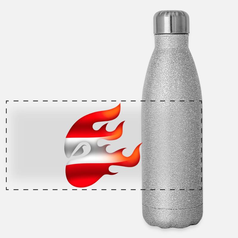 Drapeau de l’Autriche - Autriche - Ninja Gourde isotherme panoramique pailletée 500 ml