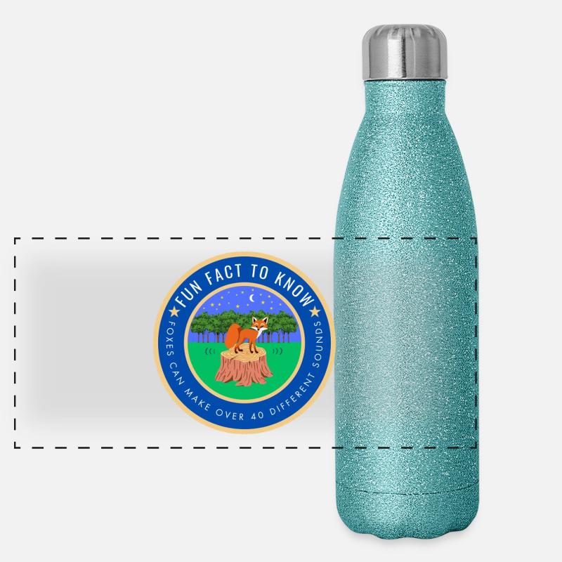 Foxes can make over 40 different sounds Panoramic Glitter Thermal Bottle 500 ml