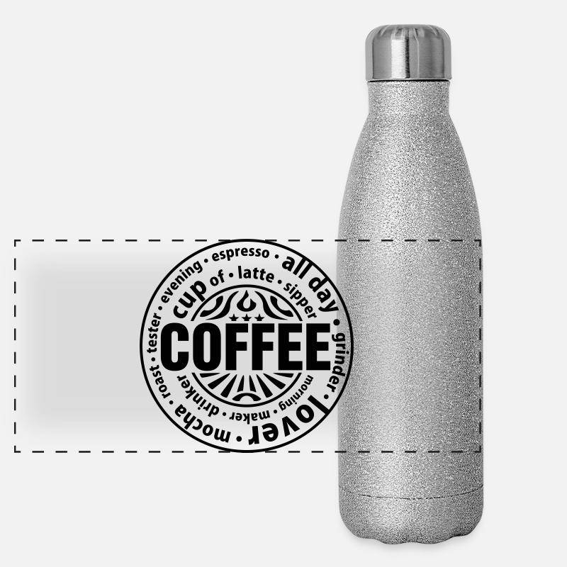 Amateur de café Gourde isotherme panoramique pailletée 500 ml
