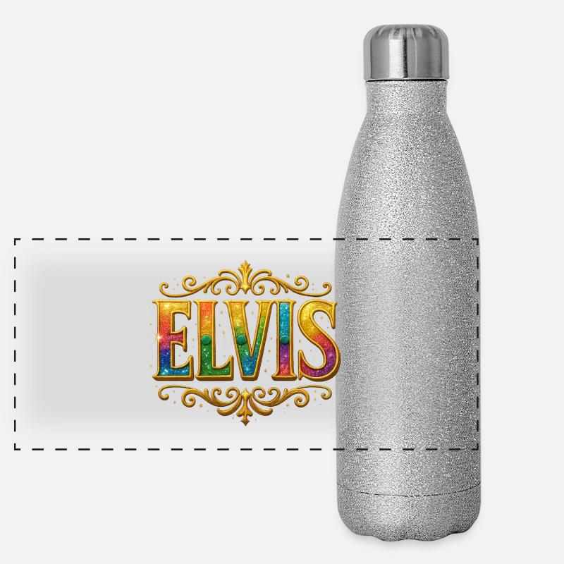 ELVIS Glitter Gold Sequins Panoramic Glitter Thermal Bottle 500 ml