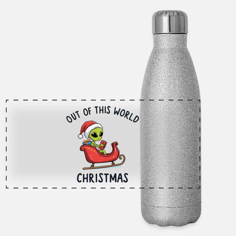 Alien Xmas – Noël hors du commun Gourde isotherme panoramique pailletée 500 ml