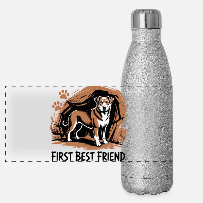 Premier meilleur ami Gourde isotherme panoramique pailletée 500 ml
