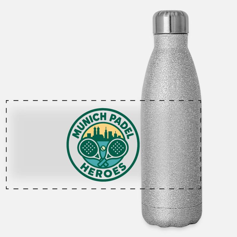 Héros du padel de Munich Gourde isotherme panoramique pailletée 500 ml