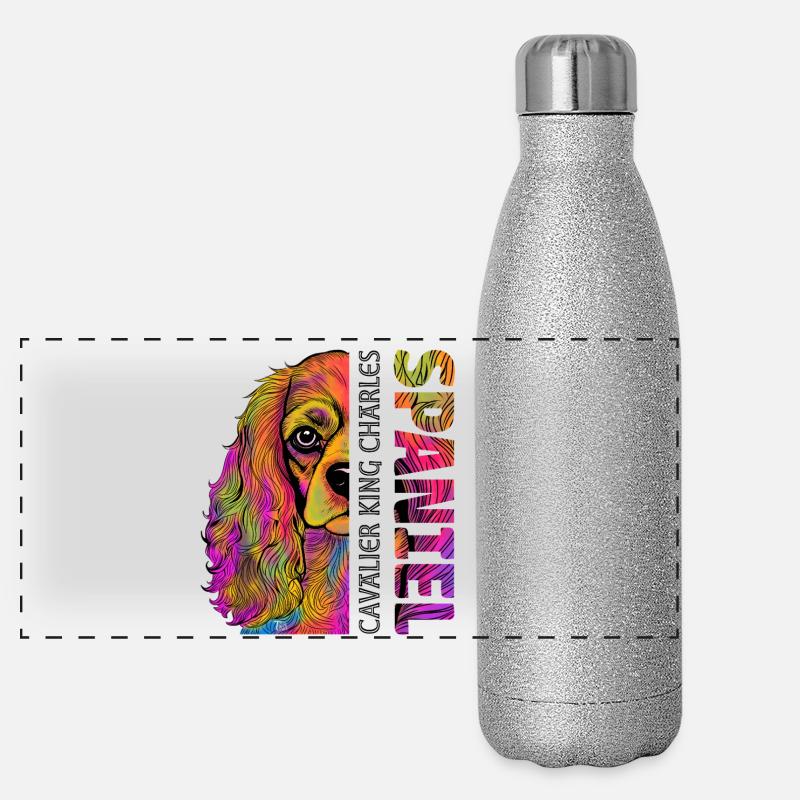 Cavalier King Charles Spaniel Panoramic Glitter Thermal Bottle 500 ml