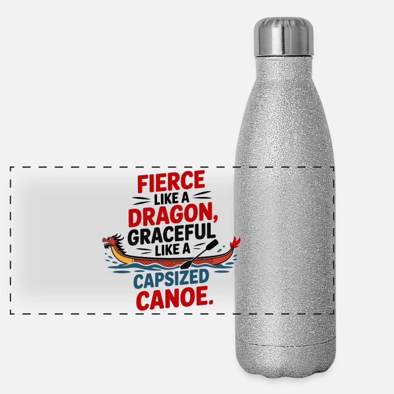 Das Team des Drachenbootfestivals Panorama Glitzer Isolierflasche 500 ml