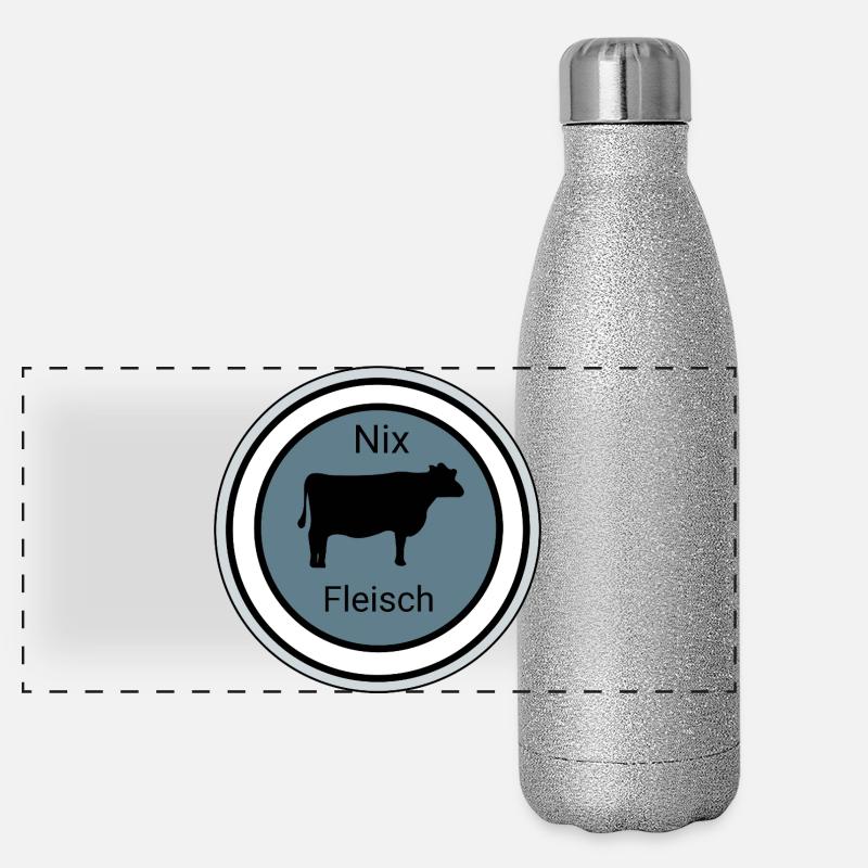 Silhouette de viande Nix Gourde isotherme panoramique pailletée 500 ml