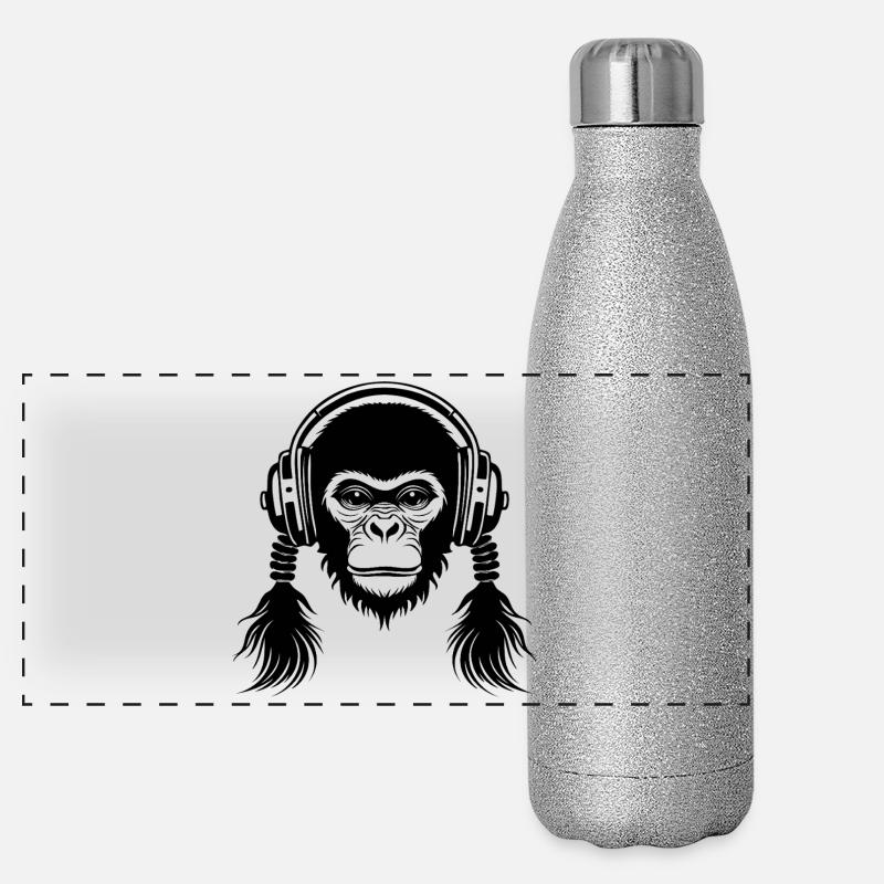 Hardcore Affenkopf Stunt Beat Edition Shirt Panorama Glitzer Isolierflasche 500 ml