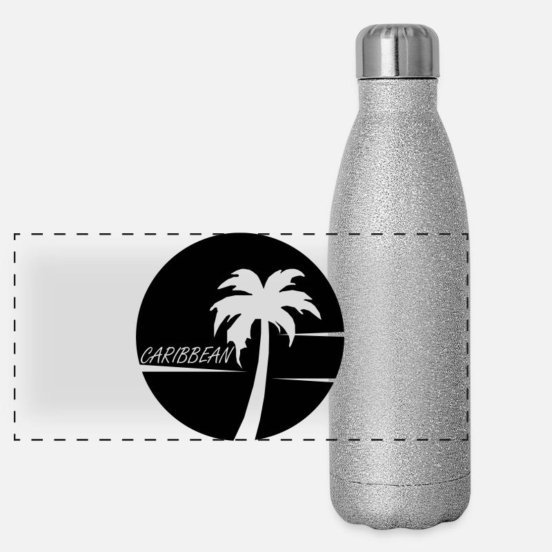 Karibik Panorama Glitzer Isolierflasche 500 ml