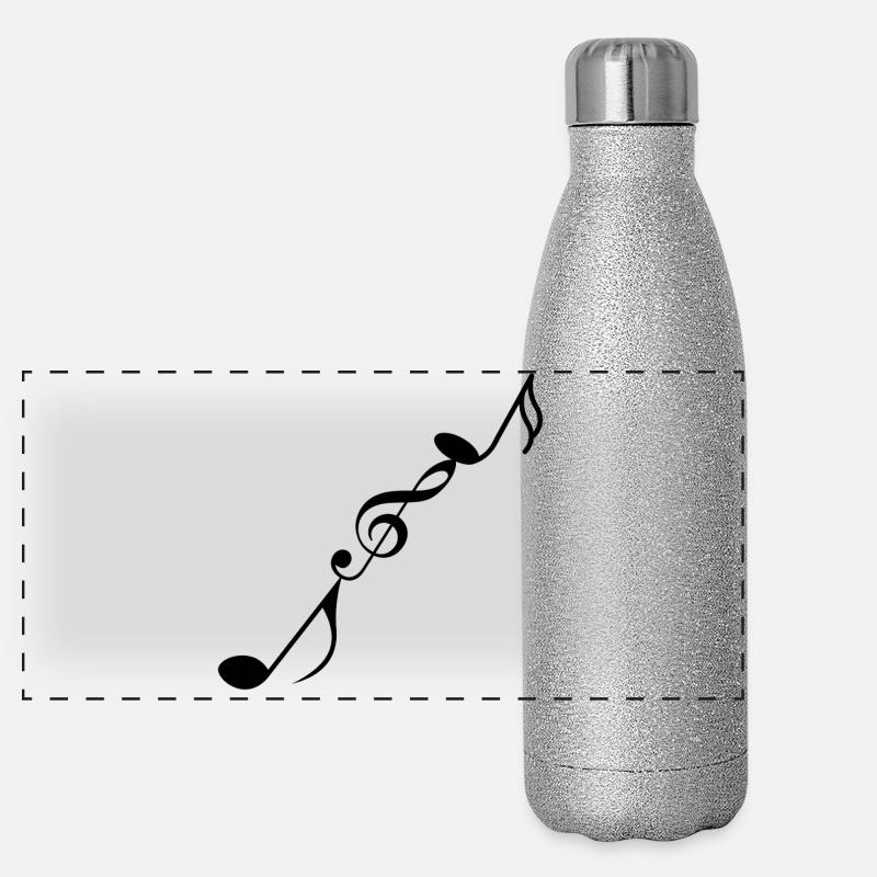Notes de musique Gourde isotherme panoramique pailletée 500 ml