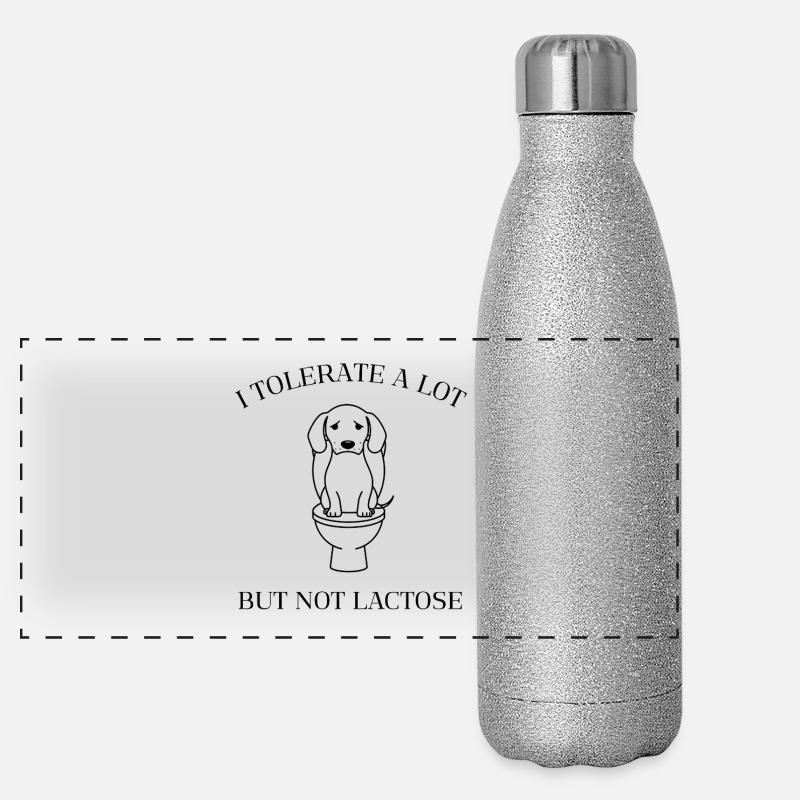 Moody Dachshund – No Lactose Fun Panorama Glitzer Isolierflasche 500 ml