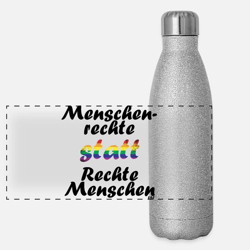 Human rights Panoramic Glitter Thermal Bottle 500 ml