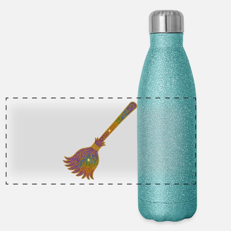Rainbow Glitter Broom Magic Panoramic Glitter Thermal Bottle 500 ml