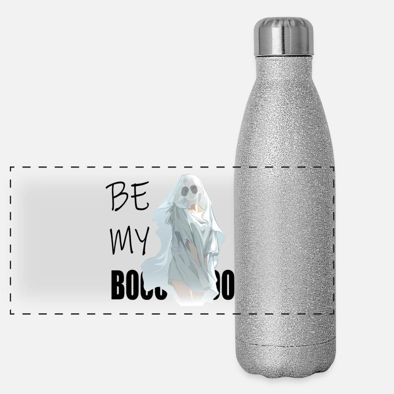 Be My Boo – Geist im ätherischen Schleier Panorama Glitzer Isolierflasche 500 ml
