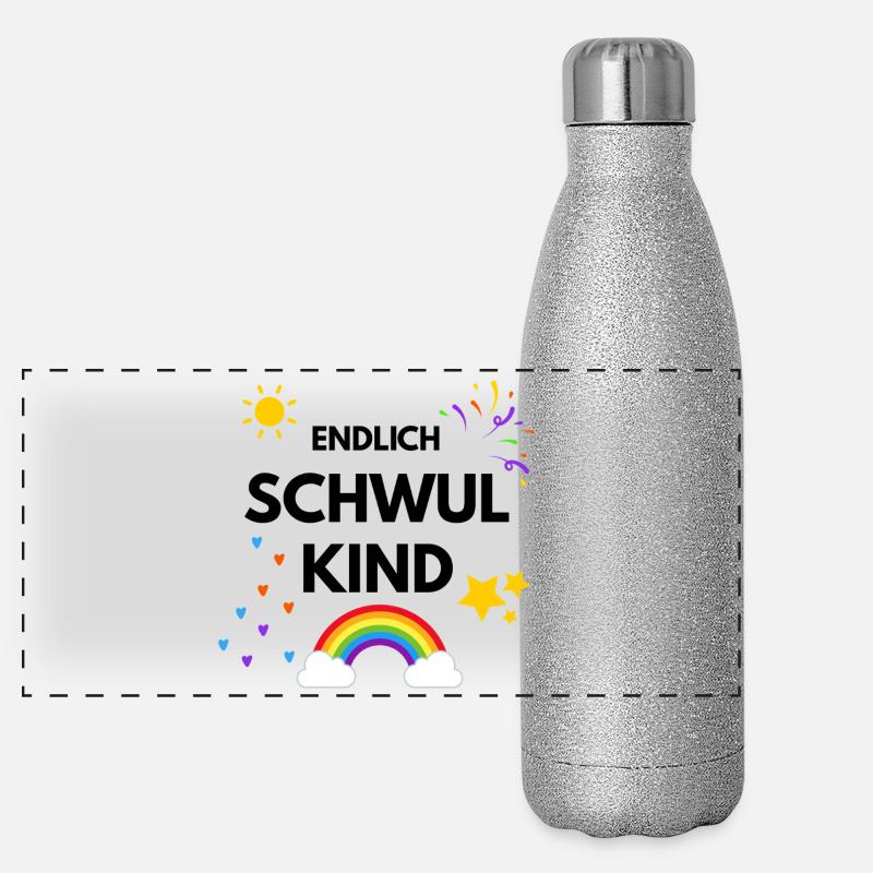 Finally Gay Kid Panoramic Glitter Thermal Bottle 500 ml