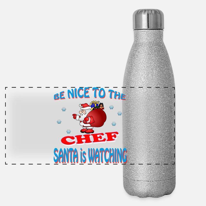 CHEF DU PÈRE NOËL Gourde isotherme panoramique pailletée 500 ml