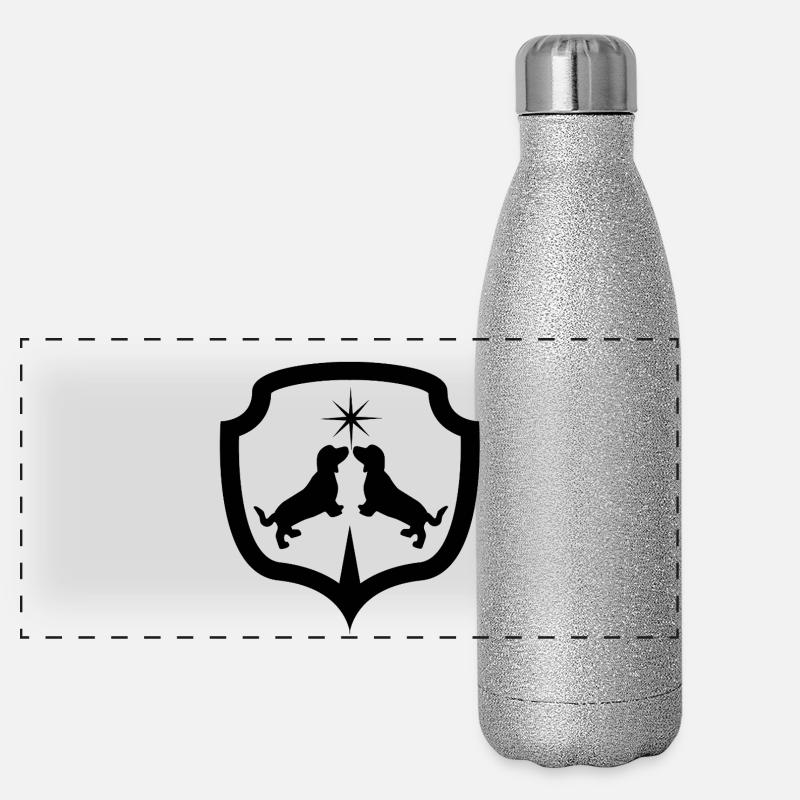 Teckel Gourde isotherme panoramique pailletée 500 ml