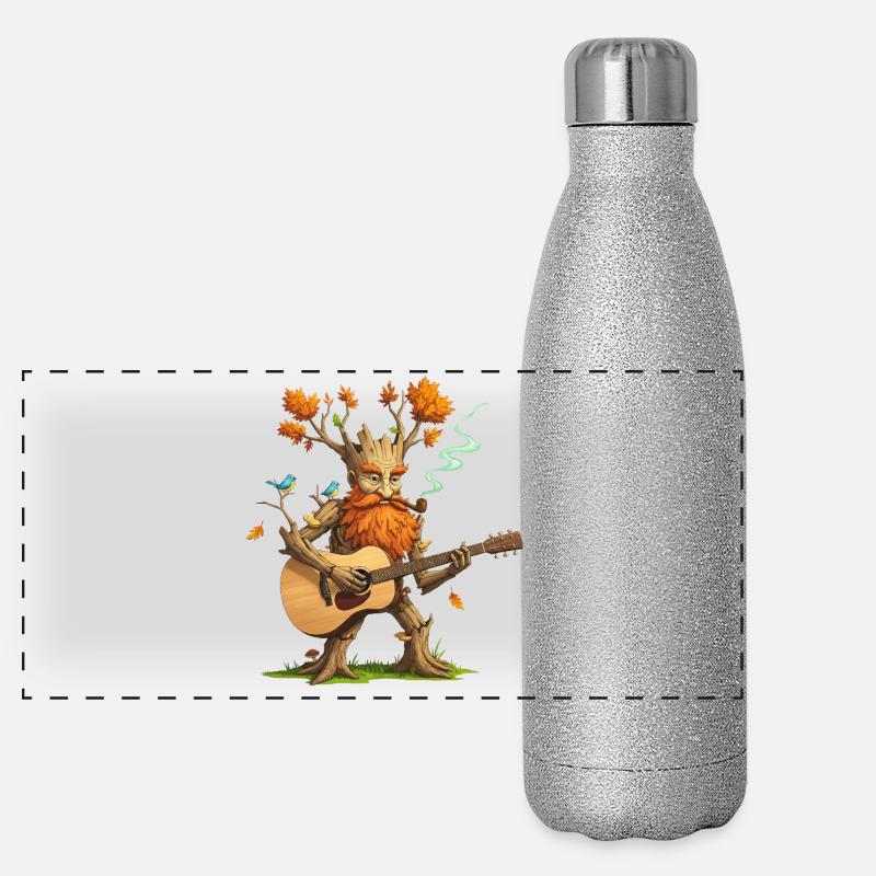 Fantasy Tree Guitar Player T-Shirt Gourde isotherme panoramique pailletée 500 ml