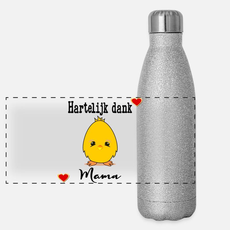 Merci beaucoup maman Gourde isotherme panoramique pailletée 500 ml