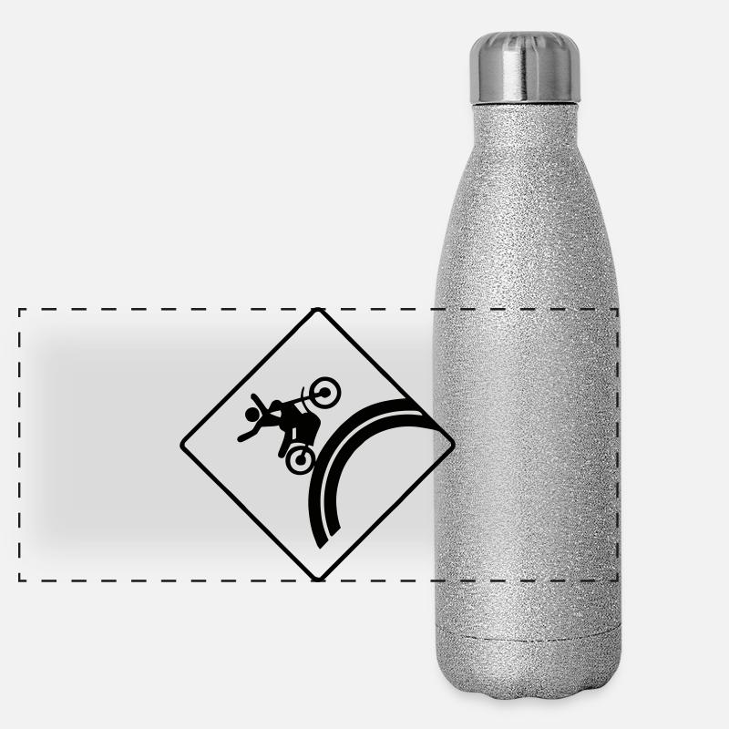 Courbe du cycliste aéroporté devant Gourde isotherme panoramique pailletée 500 ml
