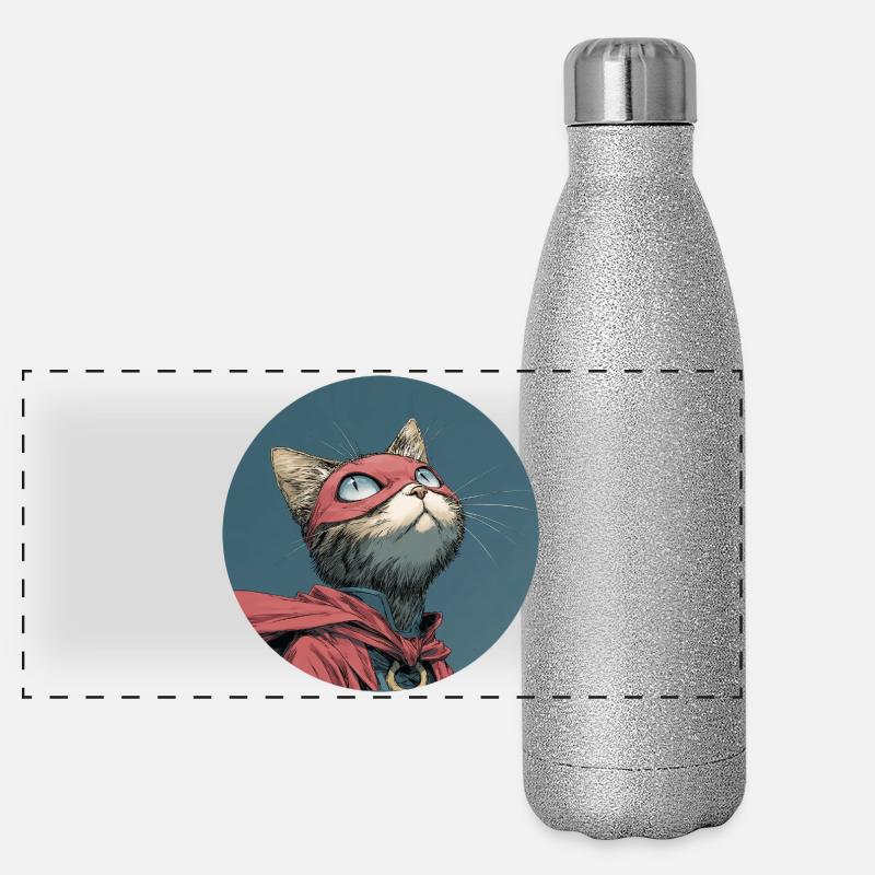 Super cat, manga Panoramic Glitter Thermal Bottle 500 ml
