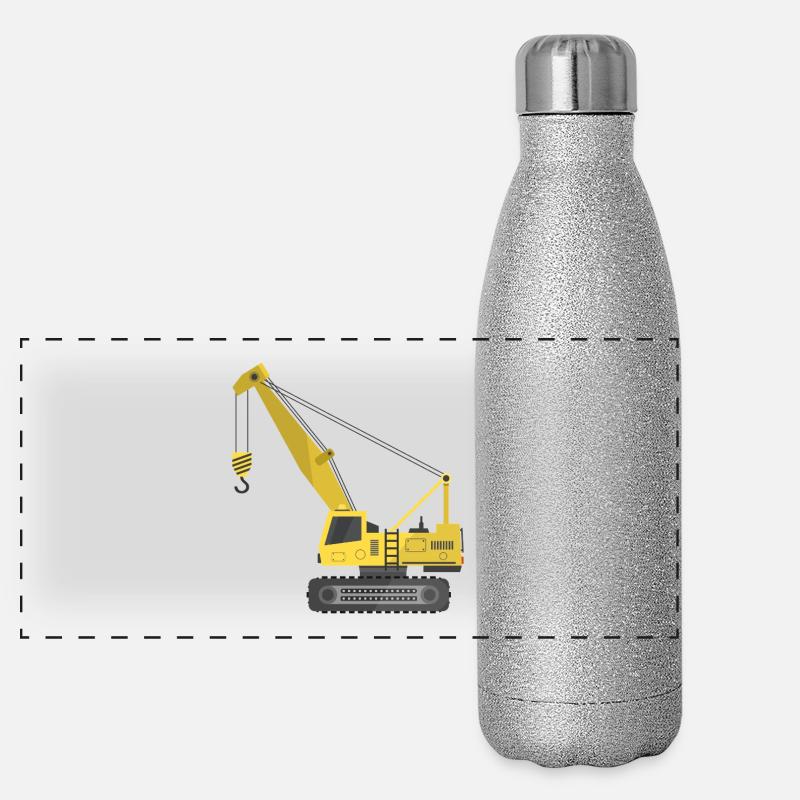 Crawler crane Panoramic Glitter Thermal Bottle 500 ml