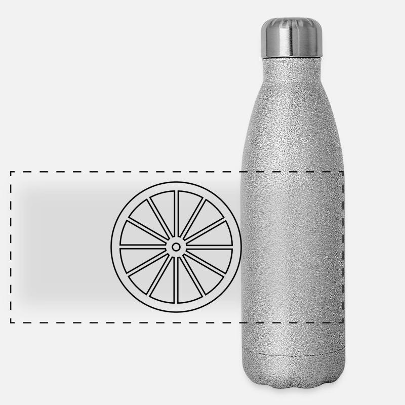 Roue de chariot Gourde isotherme panoramique pailletée 500 ml