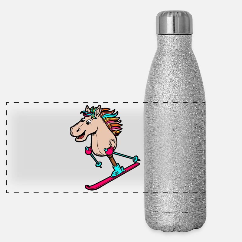 Hobby Horsing Ski Panoramic Glitter Thermal Bottle 500 ml