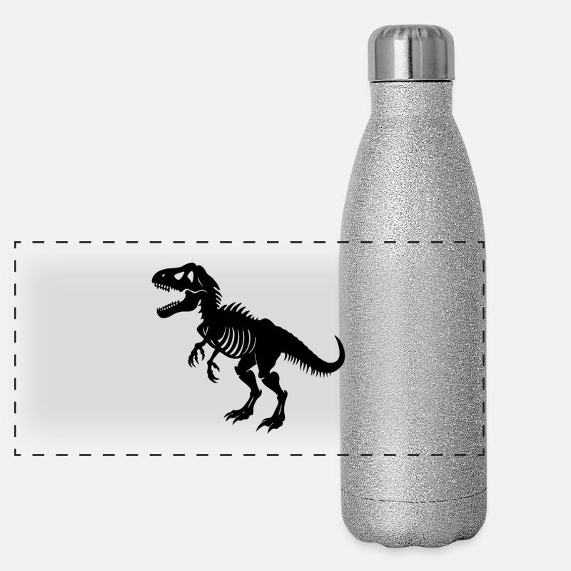 T-rex-Fossil Panorama Glitzer Isolierflasche 500 ml