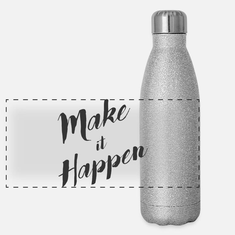 make_it_happen Panorama Glitzer Isolierflasche 500 ml