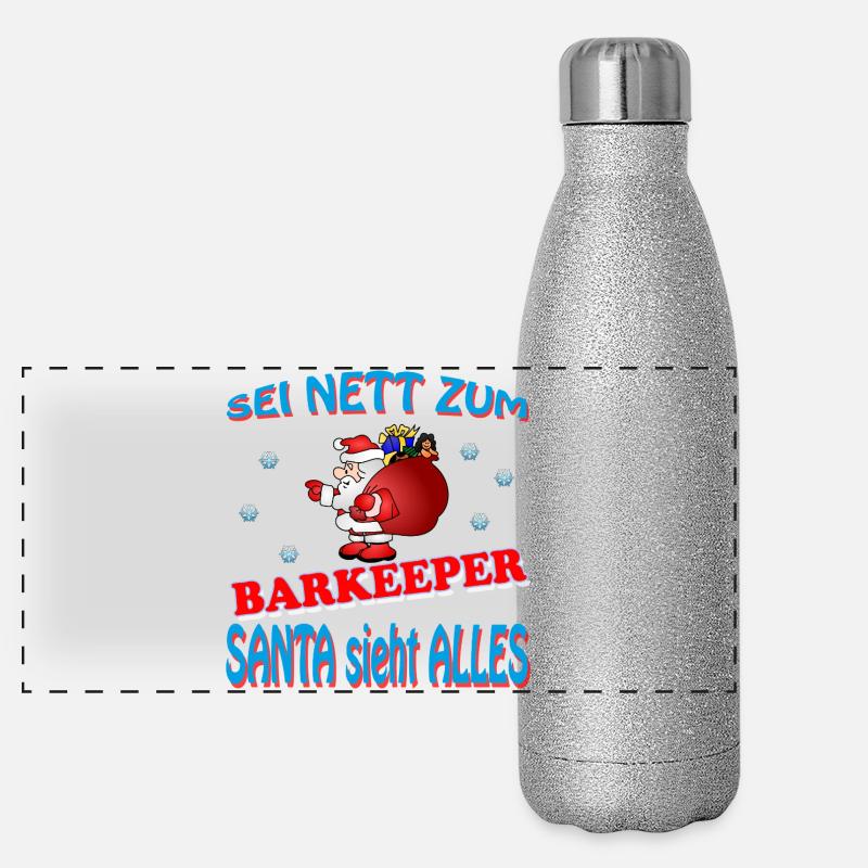 SANTA BARKEEPER Panorama Glitzer Isolierflasche 500 ml