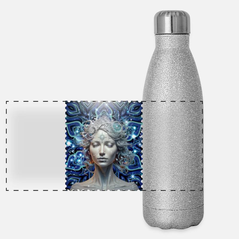 Déesse du rêve cosmique Gourde isotherme panoramique pailletée 500 ml