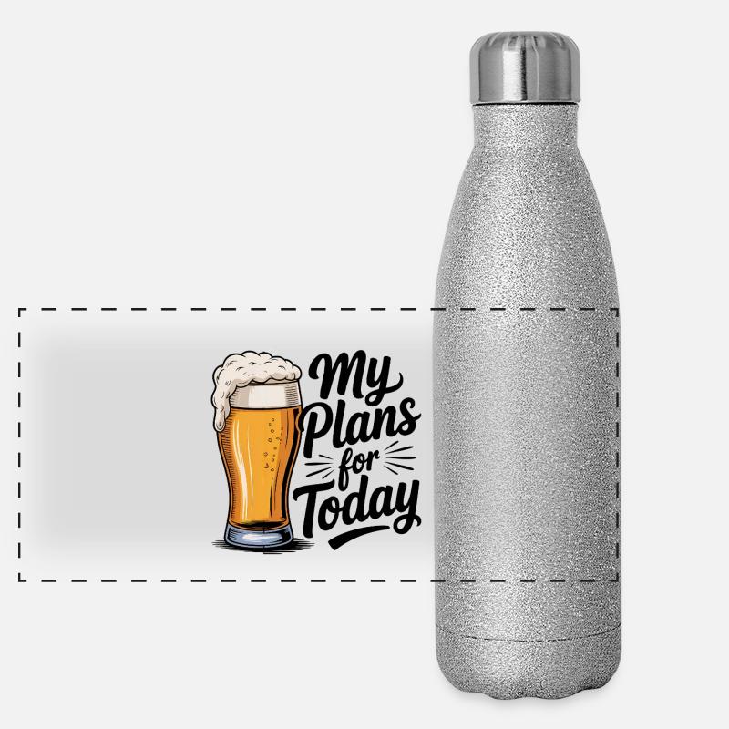 My Plans for Today - Cool Beer Logo Panoramic Glitter Thermal Bottle 500 ml