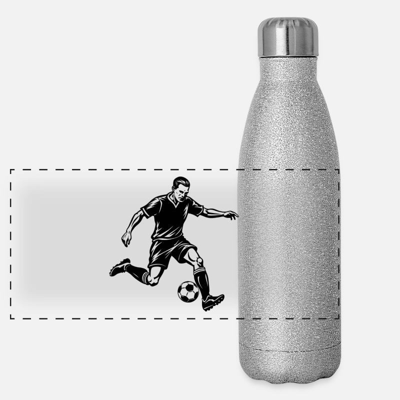 Soccer player Panoramic Glitter Thermal Bottle 500 ml