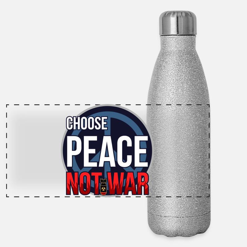 Choose Peace Not War Panoramic Glitter Thermal Bottle 500 ml